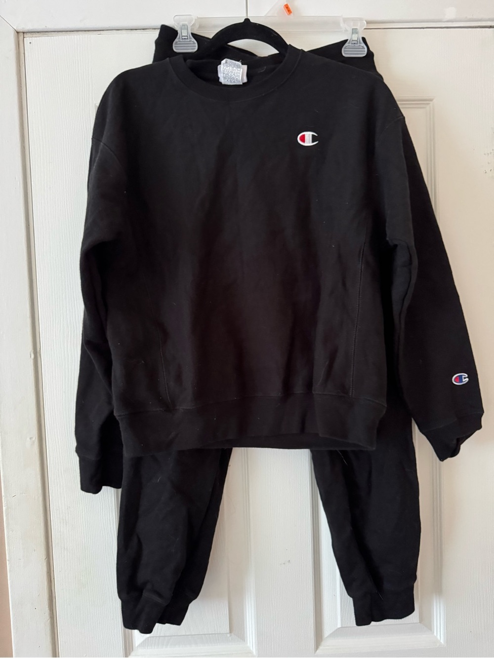Champion Black Crewneck Sweatshirt with Small Logo